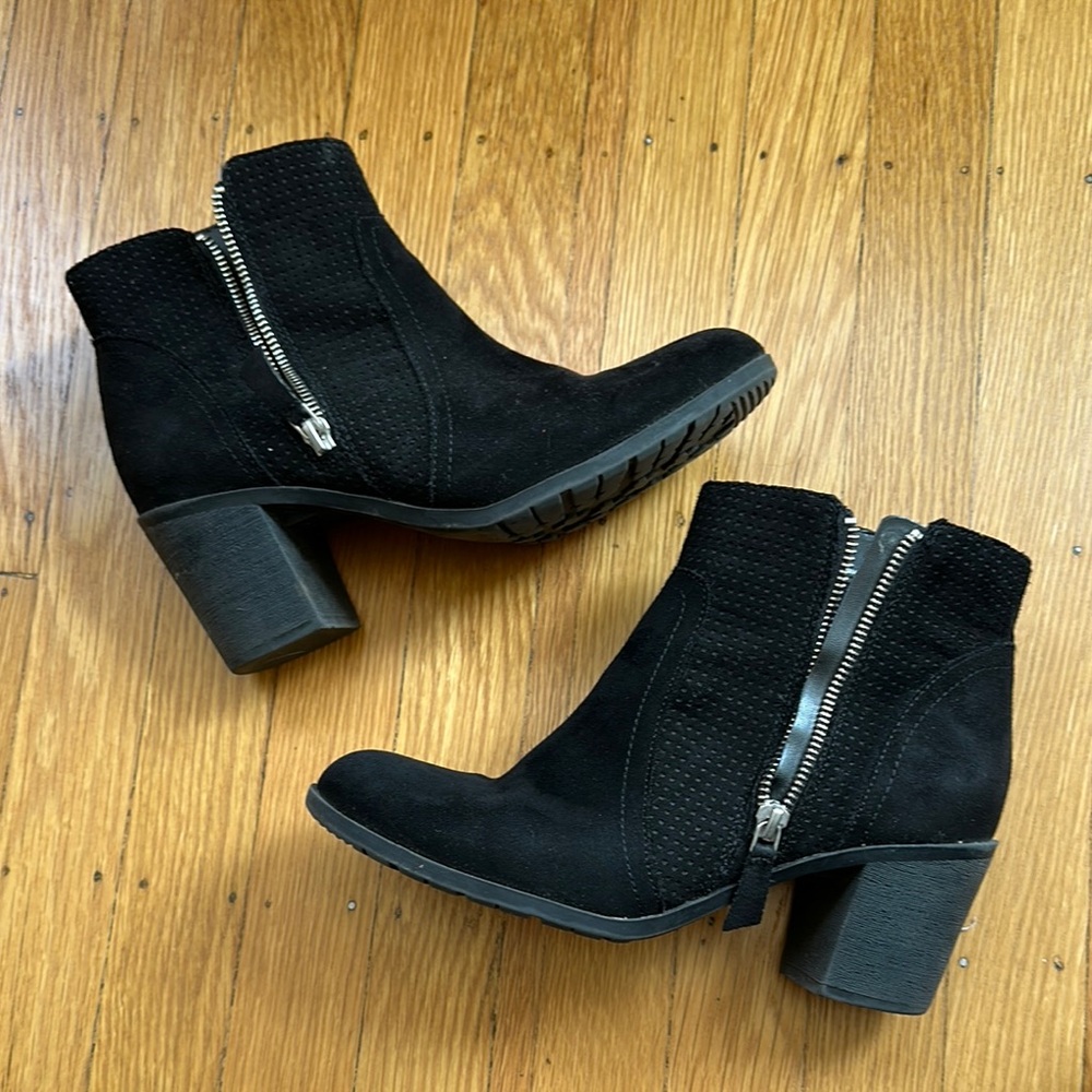 Black Ankle Boots with Zipper
